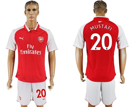 Arsenal #20 Mustafi Home Soccer Club Jersey